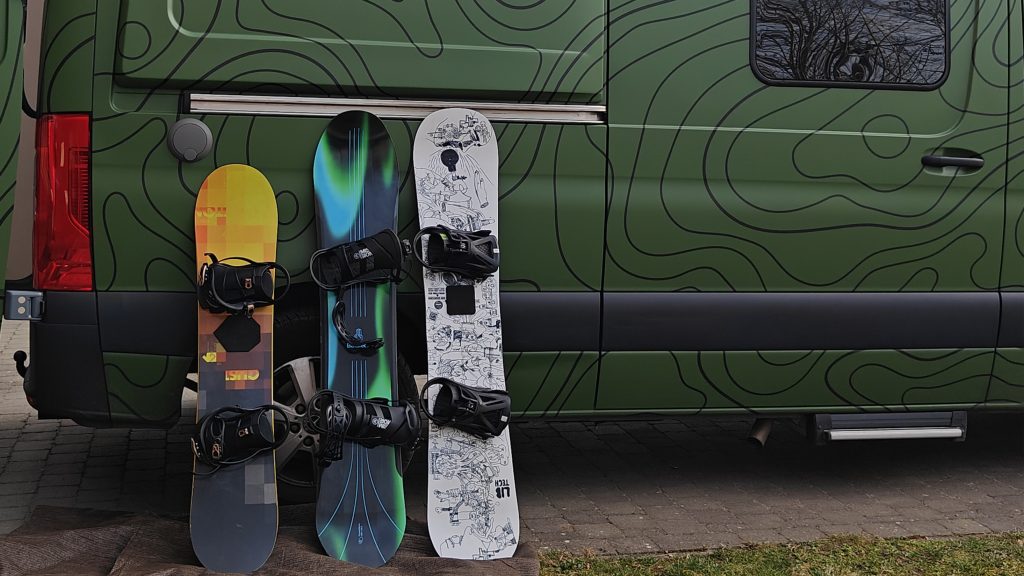 Snowboards in service