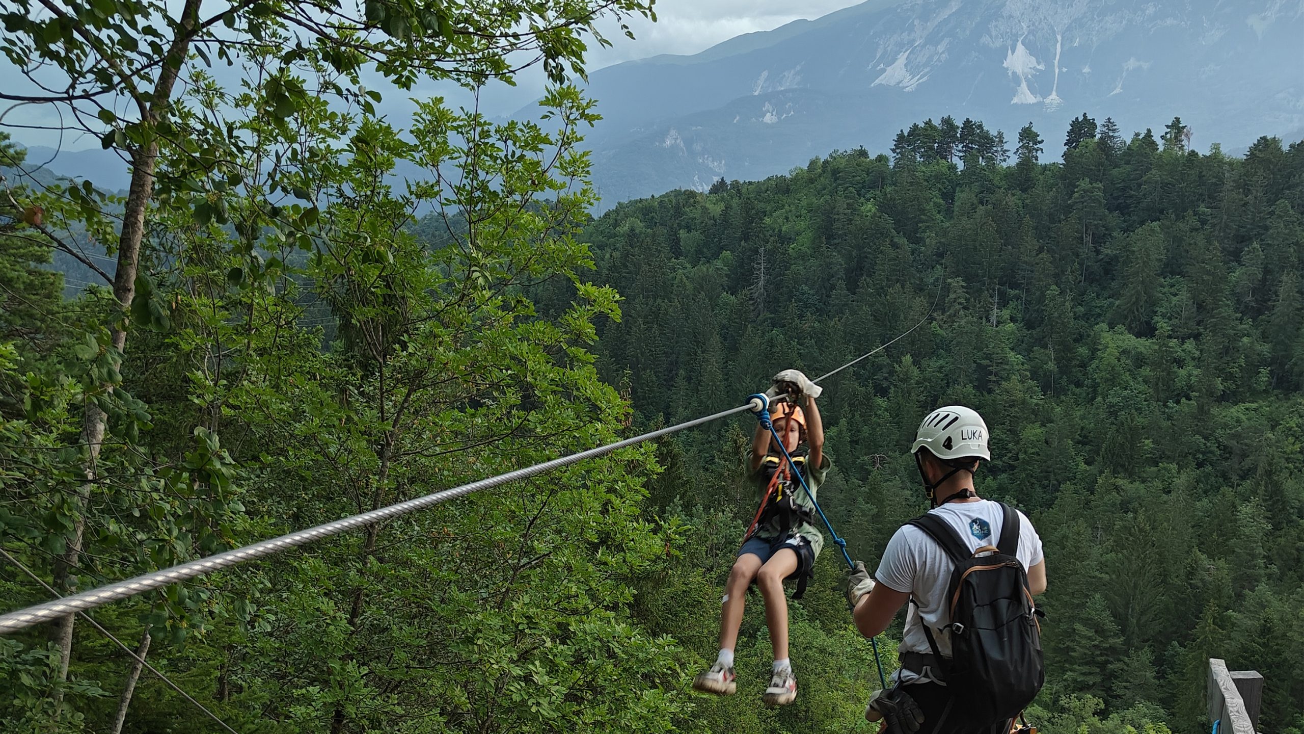 Zipline in Bled, Slovenia